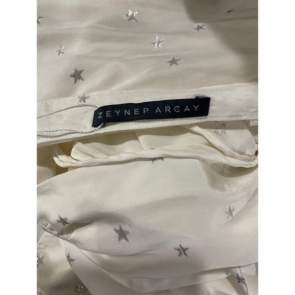 Zeynep Arcay 'Star' White Silk Mini Dress Size 0 - Picture 5 of 5